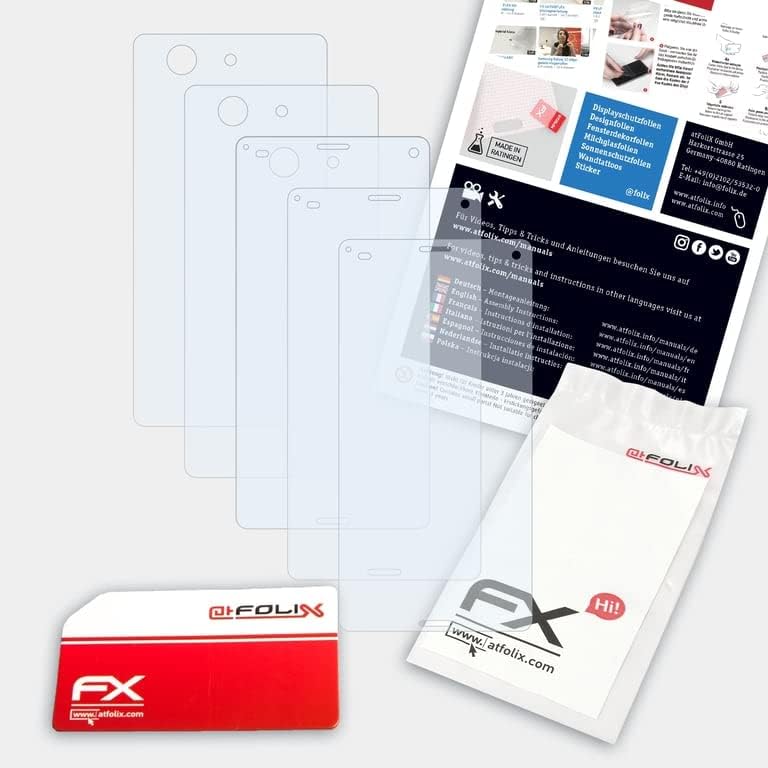 Atfolix film za zaštitu ekrana kompatibilan sa Sony Xperia Z3 kompaktnim štitnikom za ekran, Ultra-Clear FX zaštitnim filmom