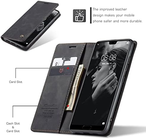 Telefon Flip Wallet Case kompatibilan sa Huawei P20 PRO Premium PU kožna torbica za novčanik, 2 u 1 Flip Magnetic Wallet Cover Case,