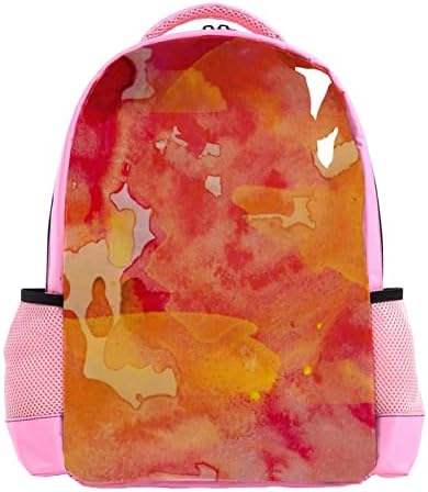 VBFOFBV lagani casual backpack za laptop za muškarce i žene, akvarelne grafite Crveno žuti sažetak