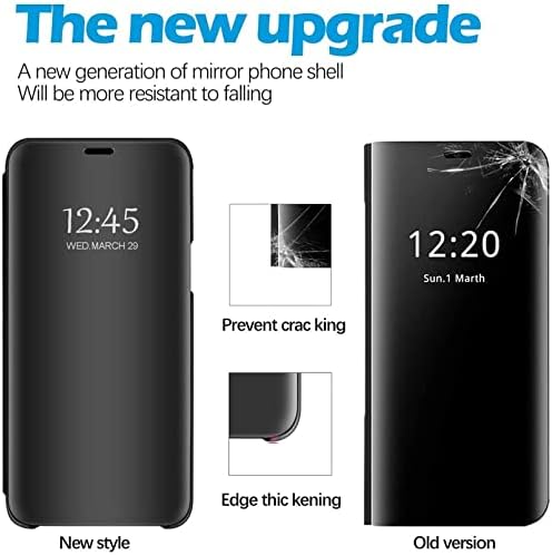Galaxy A23 5G kožna futrola kompatibilna za Samsung Galaxy A23 5G 6,6 inča, tanka futrola za telefon Clear View ogledalo za šminkanje