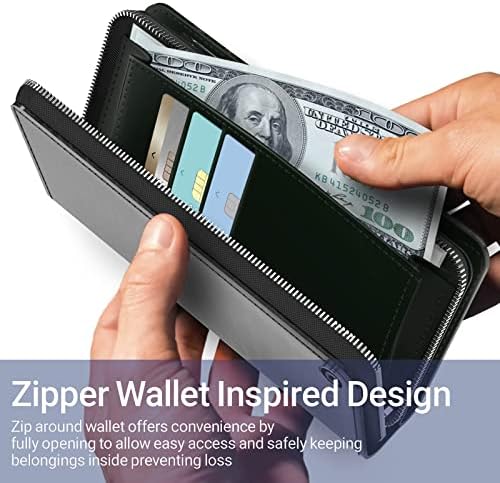 JUST4YOU za Samsung Galaxy S23 futrola sa držačem za kartice zaštitna sklopiva preklopna navlaka kožna torbica za novčanik za žene