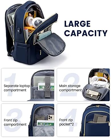 Lovevook backpack za žene za žene, poslovne putne ruksake sa USB portom, vodootpornom radnom učiteljicom računarsku torbu, uklapa