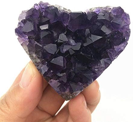 Laaalid XN216 1pcs Natural Urugvaj Amethyst Geode Claster Kvarc Crystal Hand Rezbario srce Izlečivanje prirodnog kamenja i minerala