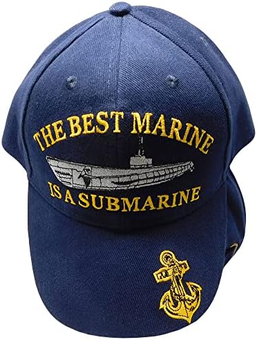 Najbolji marinac je podmornica Sidro podmornica Veteran tamnoplavi pamuk Podesiva vezena bejzbol kapa zvanično licencirana CP00210