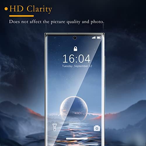 Nixinioo [2 Pack] 2 Pack zaštitnik ekrana za Samsung Galaxy S23 Ultra,3D zakrivljena puna pokrivenost, bez mjehurića,9h tvrdoća, otporna na ogrebotine, kaljeno staklo zaštitni Film za ekran, pogodan za futrole