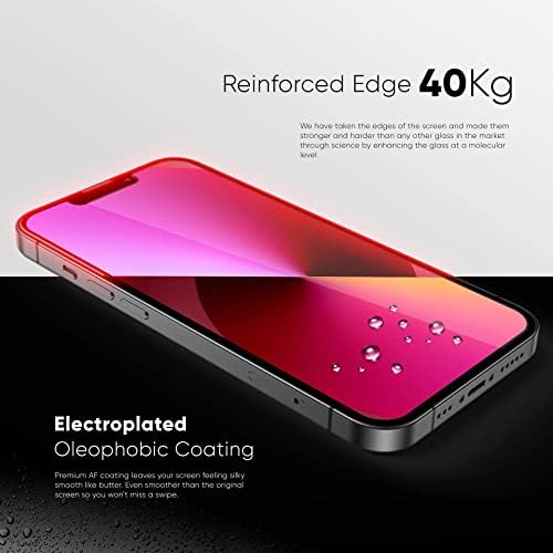 FLOLAB NanoArmour ONETIME Case Friendly iPhone 12 Pro / 12 Ultra Clear zaštitnik ekrana najbolje kaljeno staklo za iPhone - izdržljivo,