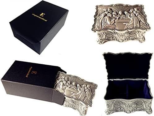 ElegantMedicinska zadnja večerska ogrlica za krunicu Euharistička kutija Katolička kršćanska rimska kružna kućišta nakita poklon kutija