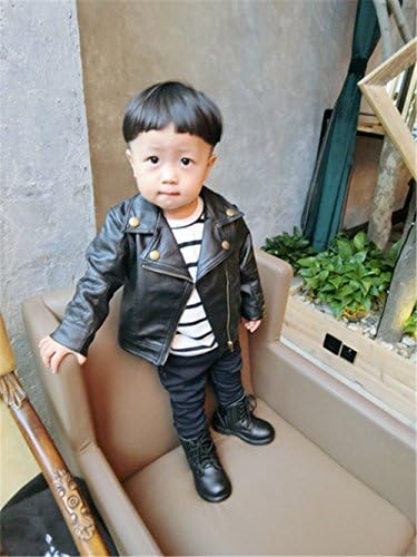 Jedinstvene dječake Dječje djece Outfits Proljeće Jesen PU Faux kožna jakna od kože Oblique patentni odjećni kaput