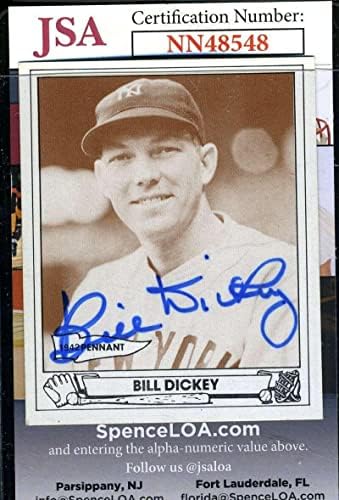 Bill Dickey JSA CERT potpisan 1983 TCMA 1942 Igraj autogram za prepisivanje kuglice - autogramirani bejzbol