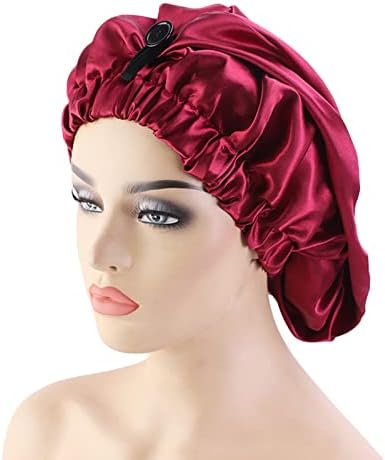 Žene satenske poklopce meke i elastične duge kafiće za kosu velika prozračna svilenkasta kosa motor za kašiku pakovanje šešira vino