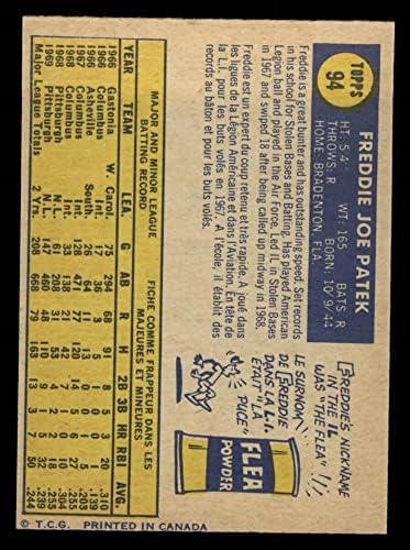 1970 O-pee-chee 94 Fred Patek Pittsburgh Pirates NM Pirates