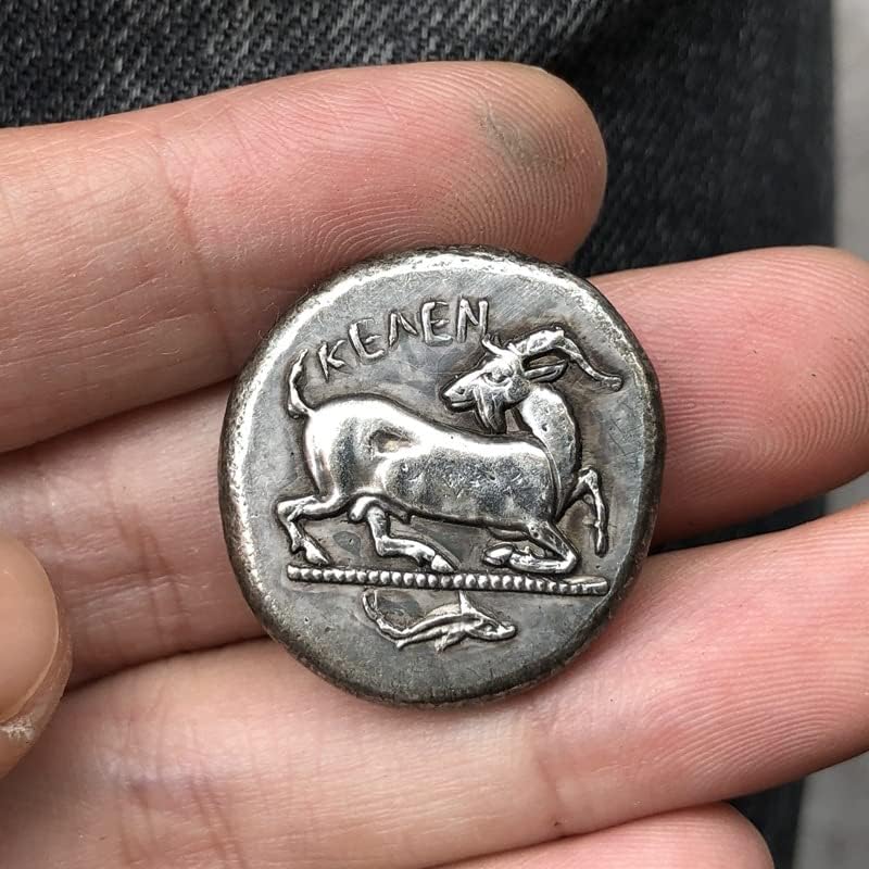 Grčki novčići mesingani srebrni antički zanati inozemni kovanice nepravilne veličine tipa 55