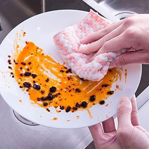 Miaohy 5pcs Debeli kuhinjski ručnik za ručnik za kućne kuhinje Klipe Krepe za kuhanje Microfiber Ne-Stick ulje za čišćenje Obrišite