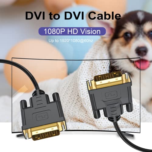 DVI u DVI kabl 2-pakovanje, 3 ft DVI-D to DVI-D dvostruki kabelski kabel monitor za monitor za laptop, desktop, DVD, igranje, monitr,