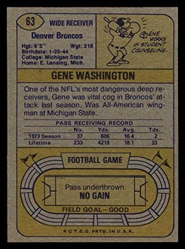 1974 FAPPS 63 Jedan gen Washington Broncos Ex / Mt Broncos Michigan St