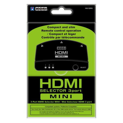 HORI HDMI selektor 3-port Mini s daljinskim i 3D 1080p podrškom - Xbox 360
