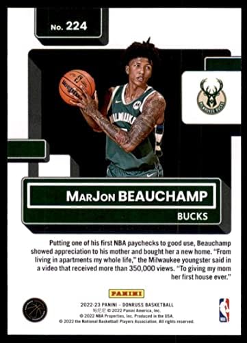Marjon Beauchamp RC 2022-23 Donruss 224 Nm + -MT + NBA košarkaški Bucks ocijenjen Rookie