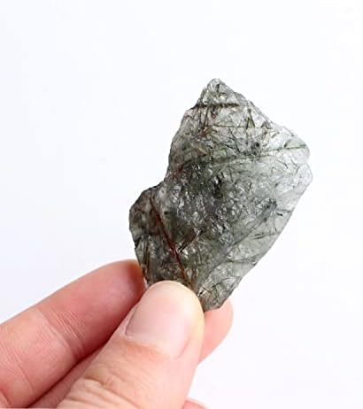 Seewoode AG216 1pc Clear Prirodna šarmantna zelena kosa Kristalni kvarcni kremenski kamen mineralni uzorci Početna Dekor Poklon