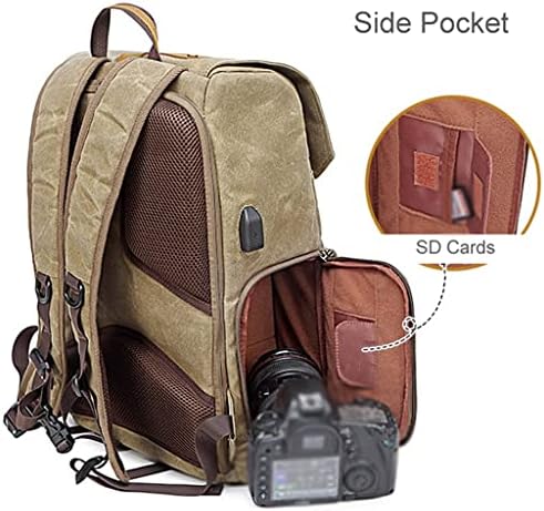 SDGH fotografija retro vodootporni Batik platno ruksak W USB port Fit 15.6inch laptop muške torbe za nošenje kamere