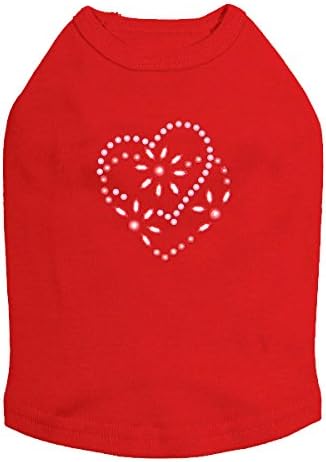 Ružičasta i crvena cvjetna srca - majica za pse, xxs crvena