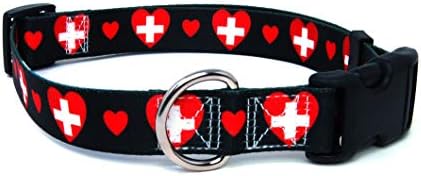 Volim švicarski ovratnik za pse | Izvrsno za švicarske praznike, posebne događaje, festivale, parade i svaki dan jakim | SAD izrađene