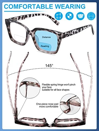 Occi Chiari Trendy Bifocalne naočale za čitanje 2,25 Žene Plavo svjetlo Blokiranje prevelikih čitača 1,0 1,25 1,5 1,75 2,0 2,25 2,5
