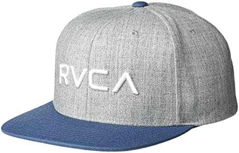 RVCA Muški podesivi snapback šešir s ravnim obodom, Rvca Snapback šešir / siva plava, jedna veličina US