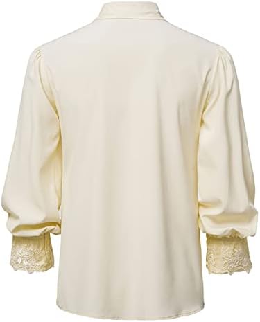 Muškarci Gotičke Majice Tops Renaissance Court Banket Dress Shirt Ruffled Truba Rukavi Pulover Kardigan Bluza Top