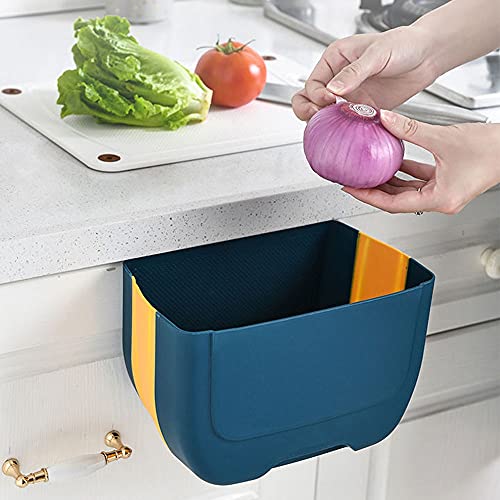 Abecel smeće može, male viseće kuhinjom kante za smeće, sklopivi mini smeće kanta za ormar, spavaću sobu, kupatilo, plastiku, zelenu