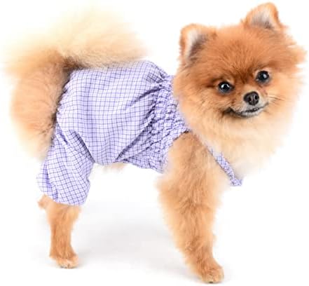 Smalllee_lucky_store kućni ljubimci Djevojke Puppy Plaid Pamuk Pajamas PJS za male Srednje pse Mačke sa šeširom Slatka ženska pidžama