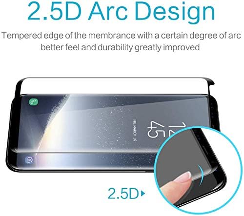 Micger Galaxy S8+ Plus zaštitnik ekrana 【2+2 pakovanje】 sa zaštitom sočiva kamere 3d staklo zakrivljeno puna pokrivenost 9H tvrdoća
