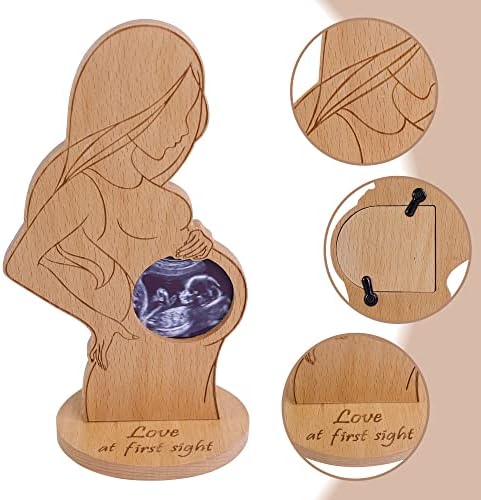 Attivolife trudna mama pokloni za bebe, Kreativni Drveni okviri za slike štand ultrazvučni Sonogram, najbolji dekor spavaće sobe za novu mamu, buduća majka, prvi put trudna prijateljica, žene, Majčin dan, rođendan