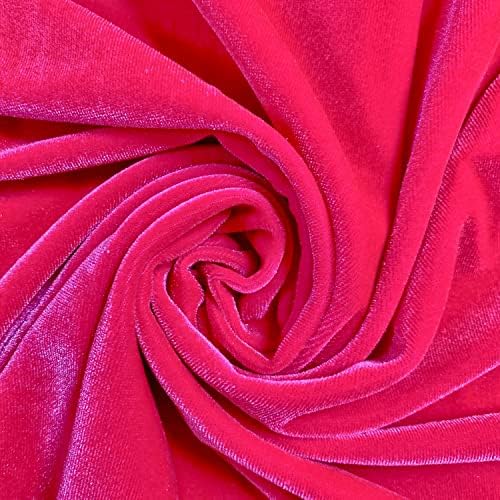 Princeza neon roze poliester Spandex rastezljiva baršunasta tkanina pored dvorišta za topove, haljine, suknje, plesnu odjeću, kostime,