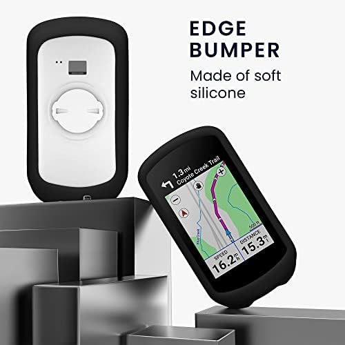 kwmobile silikonska futrola kompatibilna sa Garmin Edge Explore 2-Case Meki bike GPS zaštitni branik-Crna