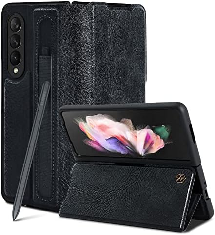 Nillkin za Samsung Galaxy Z Fold 3 futrola za Samsung Z Fold 3 5G futrola, vrhunska torbica za novčanik od umjetne kože preklopni poklopac sa slotovima za kartice magnetno zatvaranje postolje【podržava bežično punjenje】