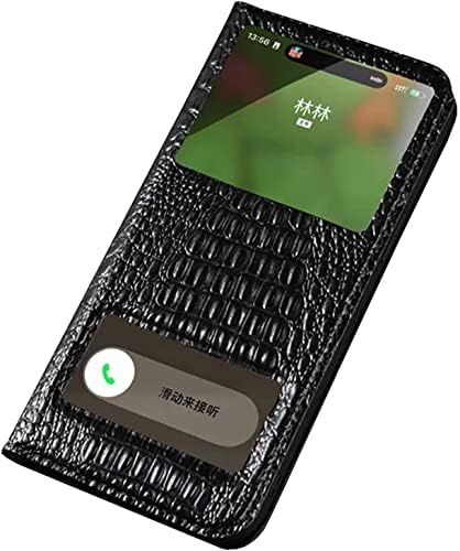 SDUTIO krokodilska teksturna koža Flip Clear Window futrola za telefon, za Apple iPhone 14 Pro Case 2022 Folio poklopac za postolje,