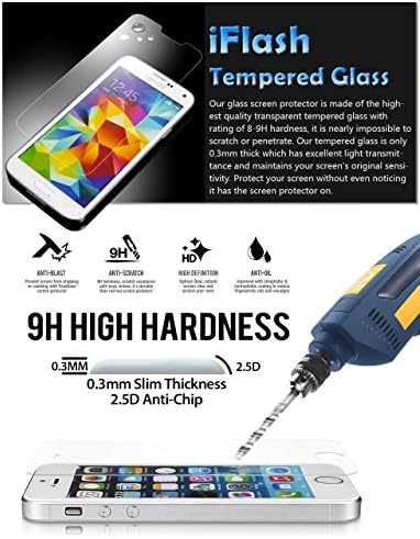 iFlash® 2 Pakovanje vrhunskog kaljenog stakla Zaštita ekrana za LG G4-zaštitite svoj ekran od ogrebotina i bez mjehurića-maksimizirajte