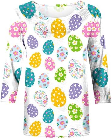 Ženska majica 2023 3/4 rukav pamuk Crewneck Grafički sretan poklon dnevni boravak Thirt bluza za djevojčice Ljetni pad