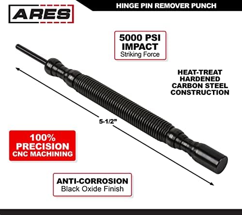 Ares 10063-2 pakovanje štipaljke za uklanjanje šarki Punch-CNC-precizno mašinski obrađena-Antikorozivna Crna oksidna završna obrada - 5000 PSI udarna sila