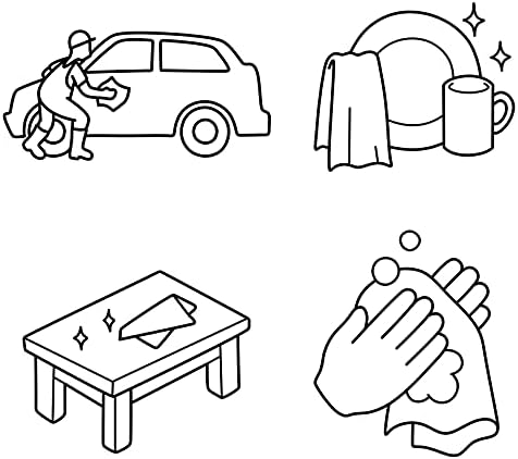 Slika za zavjese ručnici za čišćenje domaćinstava - 4 pakovanje 18 x28 mekani ručni ručni ručni ručni ručni ručnik - liječenje misli