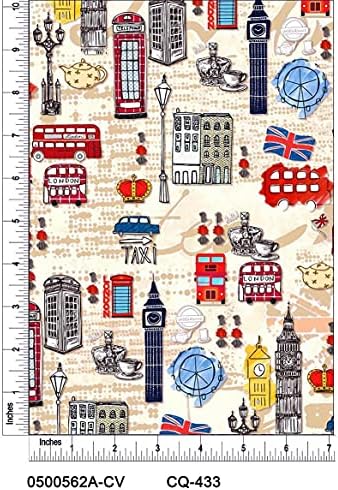 Travel Europe Design pamuk Quilting Fabric by the Yard