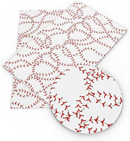 1pc List od umjetne kože 8x13 inča kožna fudbalska Bejzbol košarkaška tema štampana Sintetička PU Koža za DIY zanate Izrada naušnica za kosu