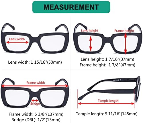Okretač uštedite 10% na 5 pakovanja Žene retro prevelike naočale za čitanje i 4-pakovanje Overselizirani čitač kvadratnih dizajna