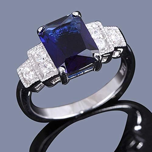 Trendi nakit veličine 6-10 plavi safir 18k zlato punjen ženski vjenčani prsten poklon