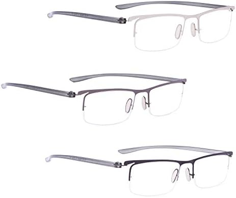 LUR 7 pakovanja naočale za čitanje bez riskih + 3 pakovanja na pola obruča za čitanje