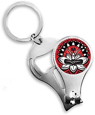 Lotus Outline Slavi Meksiko Meksički noktilni noktilni prsten za ključeve za ključeva za ključeva