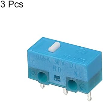 MECCANIXITY miš Micro Switch 0.74 N 2000w Vrijeme 3 pinova plava preklopna osovina Bijela ljuska mikro prekidači popravak zamjena