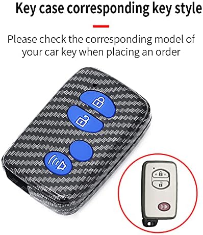 WFMJ karbonska vlakna + silikonsko dugme daljinsko 3 dugmeta Privezak za ključeve poklopac kućišta za Toyota 4Runner Avalon Camry