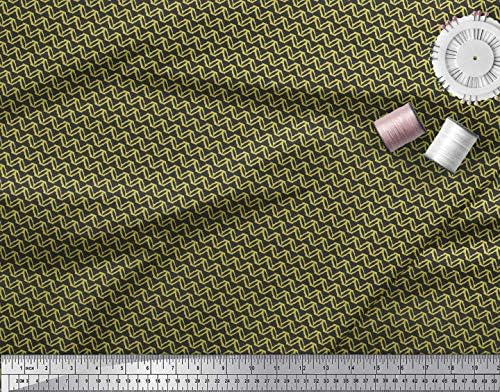 Soimoi poliester krep tkanina lišće & amp ;Stripe Print šivanje tkanina Dvorište 52 inča širok