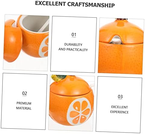 HANABASS 1 Set posuda za šećer sa začinom od narandže sa poklopcem nepropusna posuda za voće Zapečatljive posude sa sosom Jar Keramika
